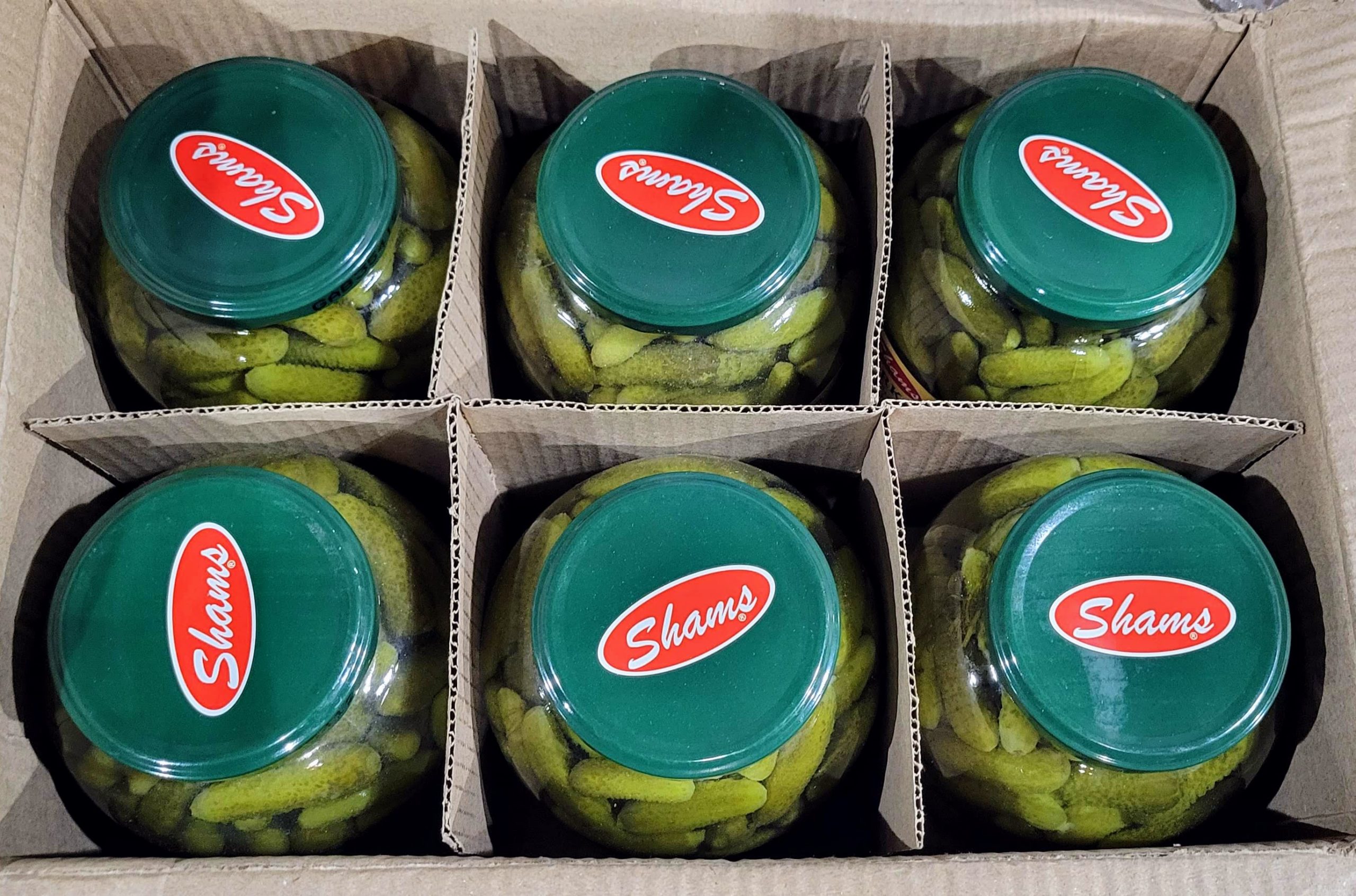 Shams-Gherkins Mini Pickles Cucumbers 646.3 oz. (1368mL)-Pack of 6-05