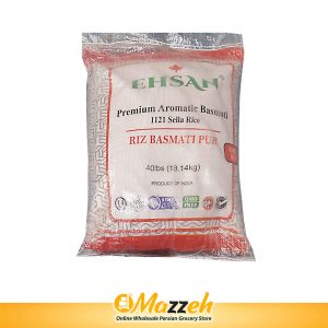 Ehsan-Rice 40 Lb Permium Aromatic Basmati 1121 Sella- Pack of 1