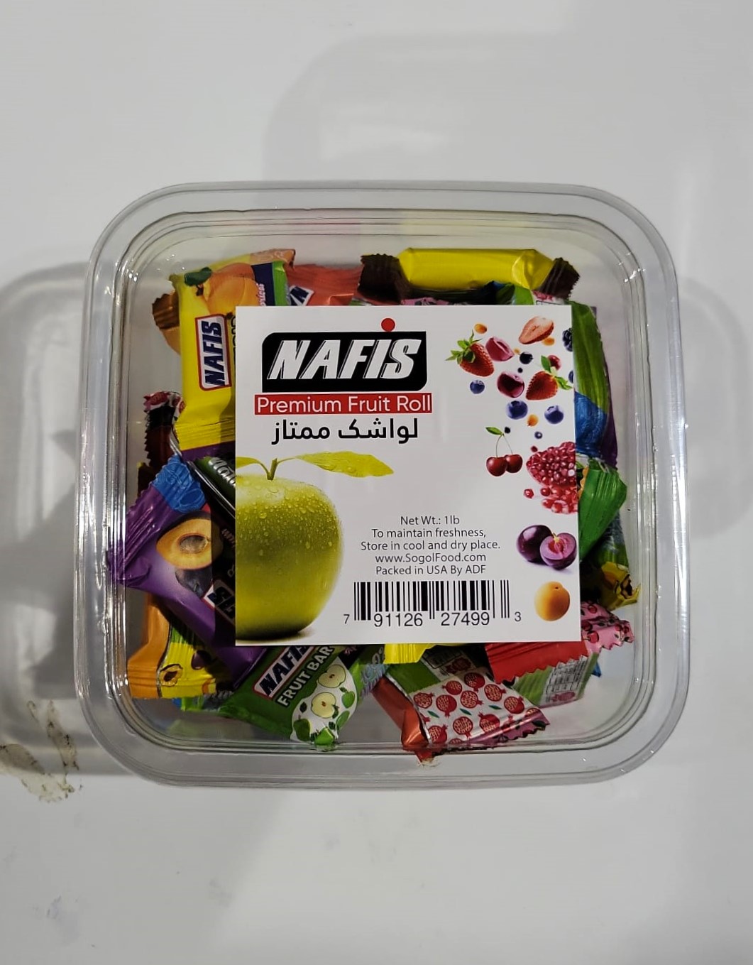 Nafis-Toffee Lavashak-Permium Fruit Roll 1 lb-Pack of 24-00