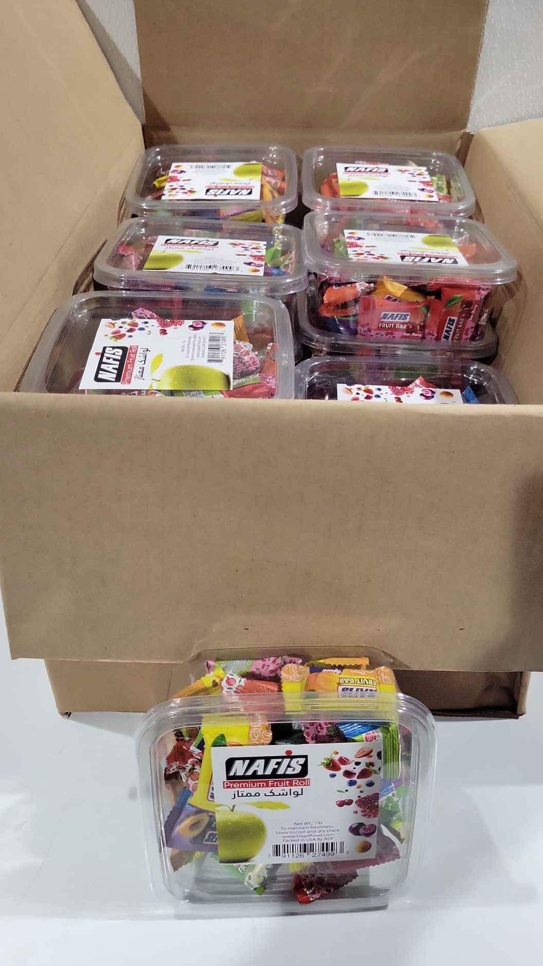 Nafis-Toffee Lavashak-Permium Fruit Roll 1 lb-Pack of 24-01