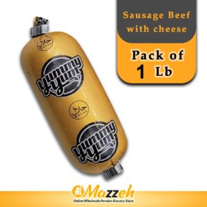 YummyYum-Sausage Beef with cheese-Halal- Pack of 1 Lb