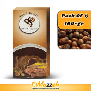 Dubai Kunafa-Chocolate Hazelnut with Kunafa 3.5 0z 100 gr- Pack Of 6