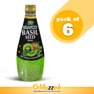 Brafco-Kiwi Juice Basil Seed Drink 290 ml (9.8 Oz)-Pack of 6