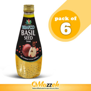 Brafco-Apple Juice Basil Seed Drink 290 ml (9.8 Oz)-Pack of 6