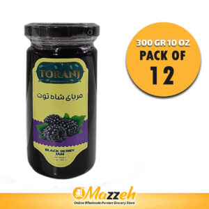 Toranj-Jam Black Berry 10 oz 300 Gr-Pack of 12