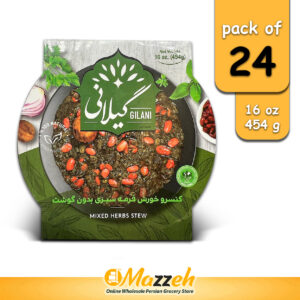 Gilani-Can Ghormeh Sabzi-Mixed Herb Stew without Meat 16 oz 454 Gr-Pack of 24