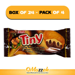 Shirin Asal-Tiny Cake-Cocoa Vanilla With Hazelnut Cocoa Cream 60 Gr-Box of 24-Pack of 4