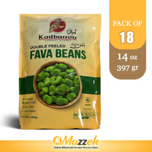 Kadbanou-Frozen Double Peeled Fava Beans 14 oz 397 gr- Pack of 18
