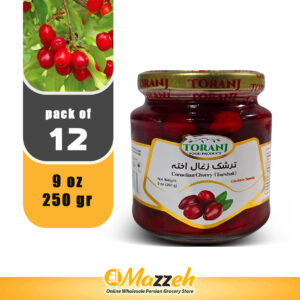 Toranj-Torshak Cornelian Cherry Conatin Seed 9 oz 250 Gr-Pack of 12