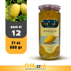 Toranj-Jam Bergamot 21 oz 600 Gr-Pack of 12
