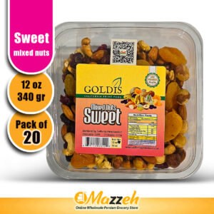 Goldis-Mix Nuts Sweet 12 oz 340 gr-Pack of 20