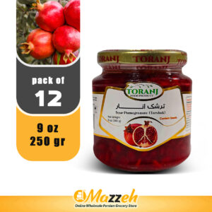 Toranj-Torshak Sour Pomegranate Conatin Seed 9 oz 250 Gr-Pack of 12