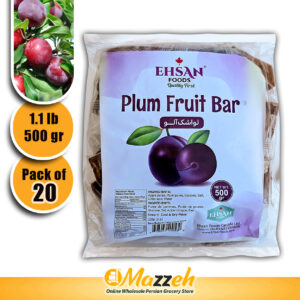 Ehsan-Lavashak Plum Fruit Bar bag of 1.1 lb 500 g-Pack of 20