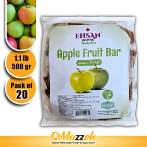 Ehsan-Lavashak Apple Fruit Bar bag of 1.1 lb 500 g-Pack of 20