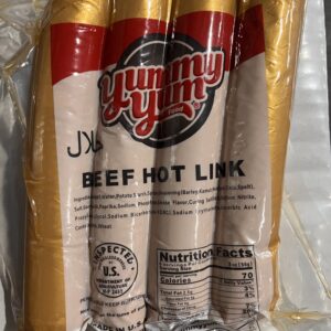 YummyYum-Beef-Hot-Link-Halal-1 Lb 454 Gr Case of 20