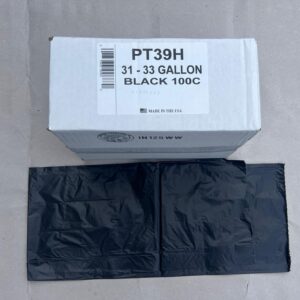 33 by 39 black trash 100 ct