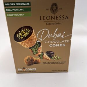 Leonessa Dubai Chocolate Cones 1 case of 12 4.7 oz