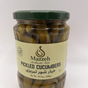 Mazzeh Pickled Cucumber with Tarragon 19.75 oz 560 g case of 12, 11 cases buy 10 get one free