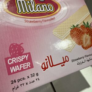 Wafer (Color box) Milano Strawberry 24 PCS/BOX, 6 BOXES/MASTER (144 PCS)